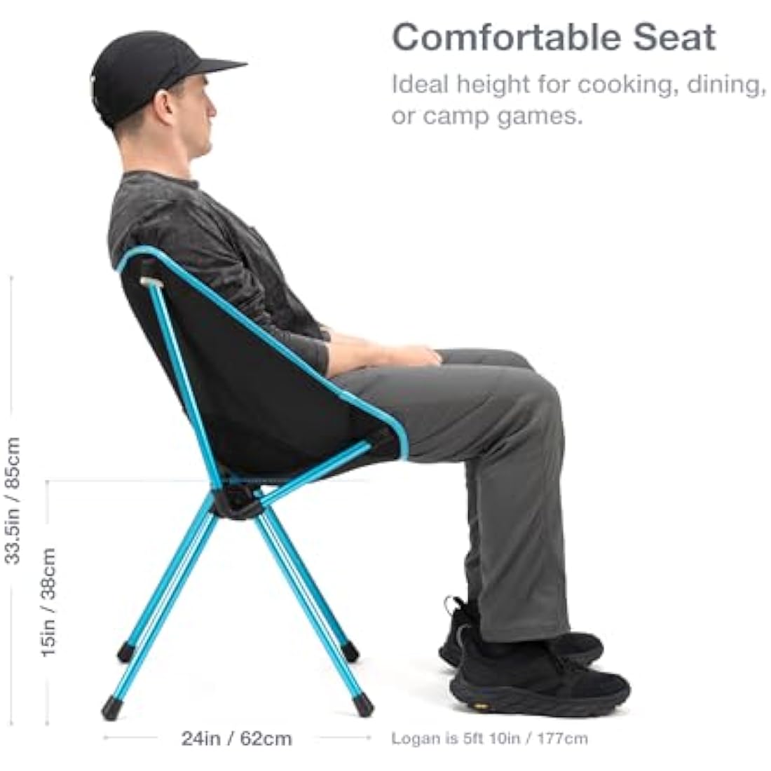 Helinox Café Chair – Lightweight Collapsible Outdoor Dining Chair