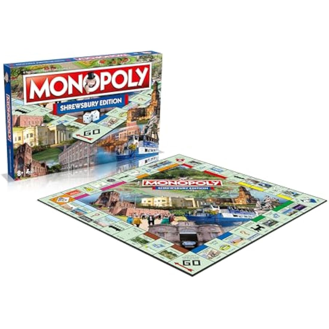 Winning Moves Shrewsbury Town Monopoly Board Game | Ages 8+ | 2–6 Players