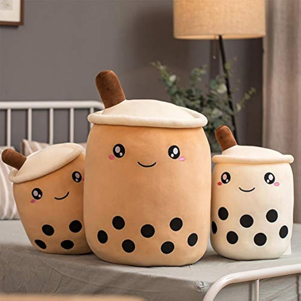 AMOZO Boba Milk Tea Plushie – Cute Soft Bubble Tea Stuffed Pillow, 35cm