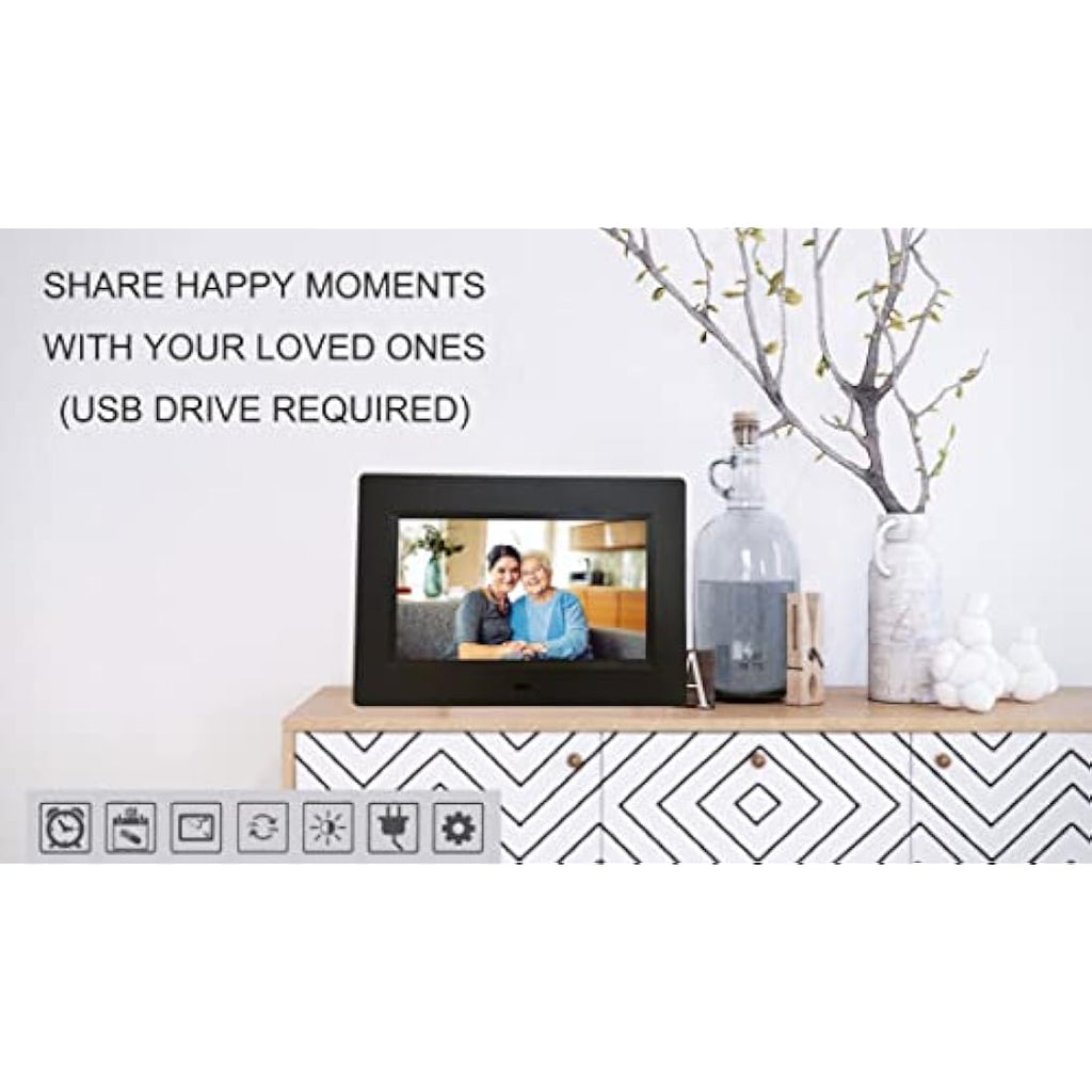 Véfaîî Dementia Day Clock – 7" HD Digital Calendar with 20 Reminders