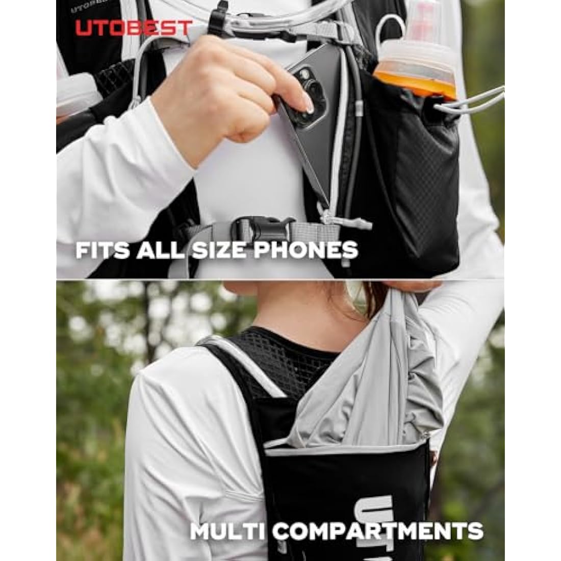 UTOBEST 5L Lightweight Running Vest | Ultralight Hydration Backpack