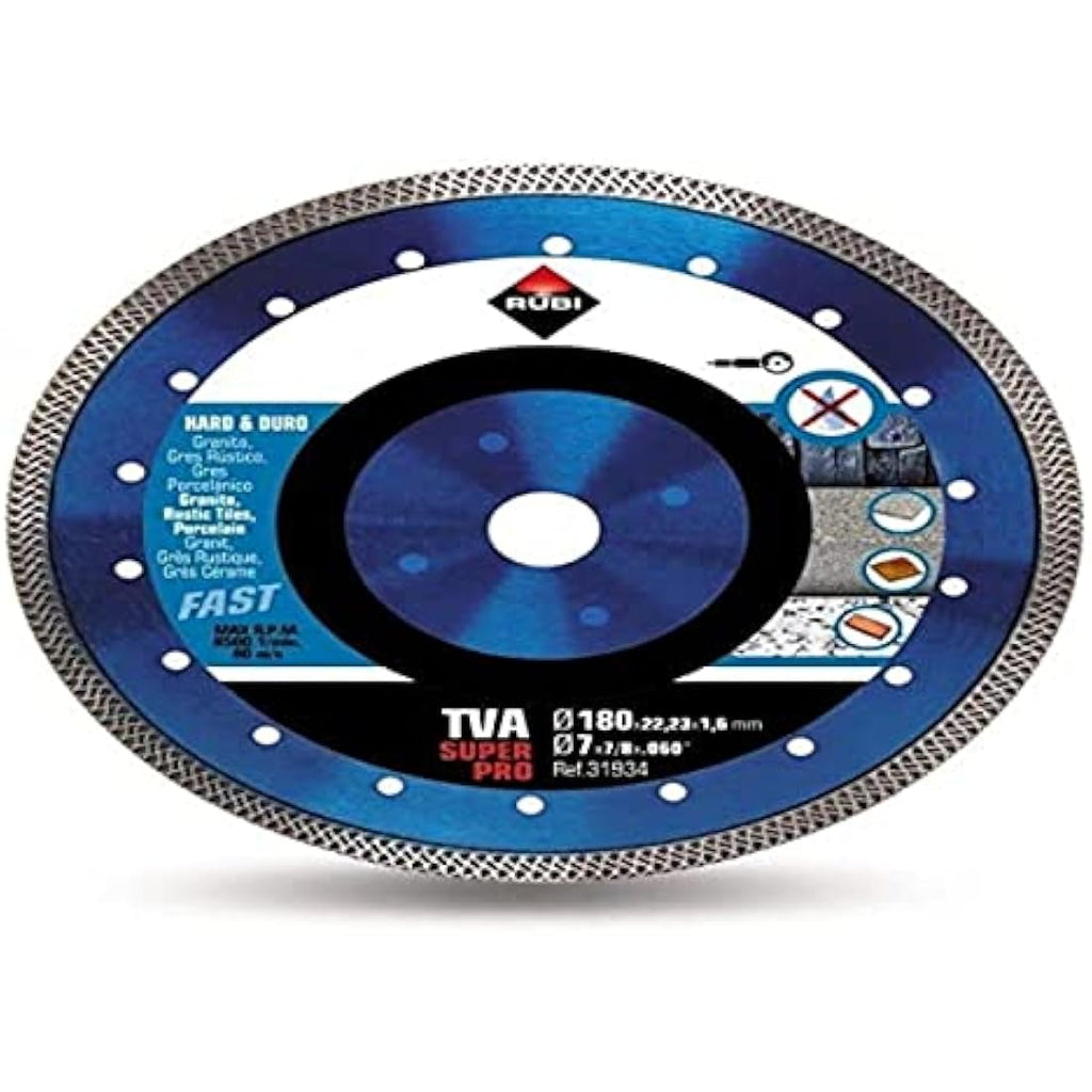 RUBI TVA-180 Superpro Turbo Viper Diamond Blade for Granite - 180mm