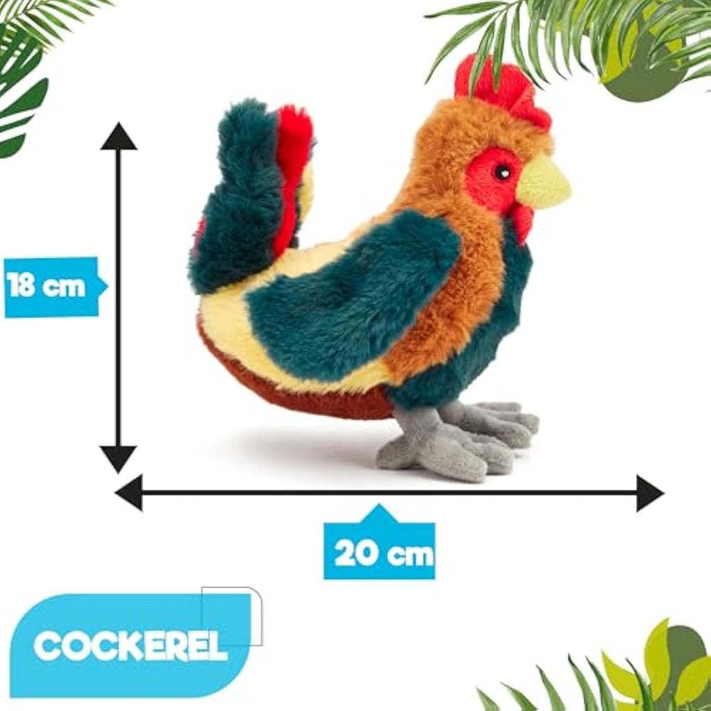 Zappi Co Cockerel Plush Toy – 24cm Recycled Eco-Friendly Soft Animal