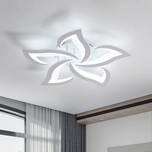 Comely Modern LED Petal Ceiling Light | 60W Acrylic Lotus Chandelier
