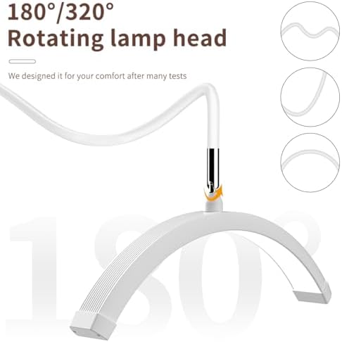 Jolof Store Half Moon Lash Light - 360° Rotating LED Beauty Floor Lamp