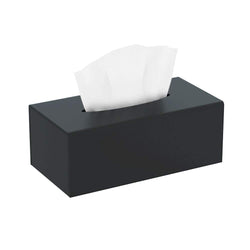 HIIMIEI Black Acrylic Tissue Box Cover | Magnetic Napkin Holder Dispenser