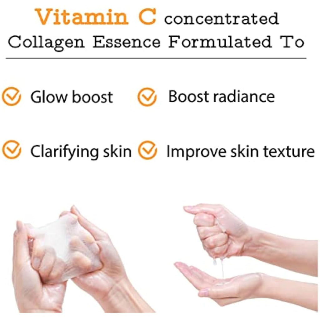 MEAROSA Vitamin C & Vegan Collagen Firming Facial Sheet Mask - 8 Pack