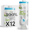 Jax Coco Pure Coconut Water – 100% Natural & Sustainable – 12 x 1L Cartons