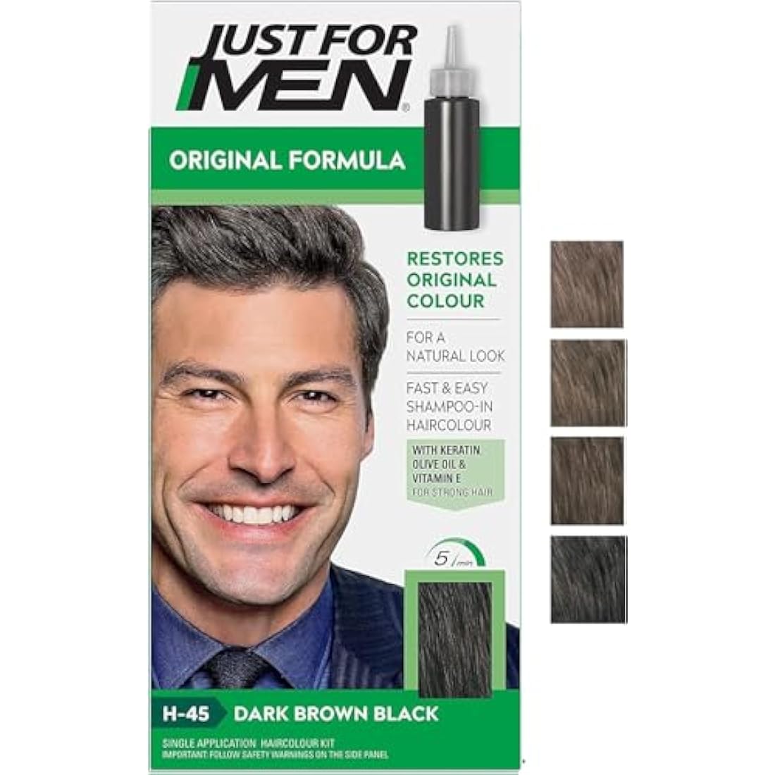 Just for Men Shampoo-In Hair Color - Dark Brown Gray Coverage Dye