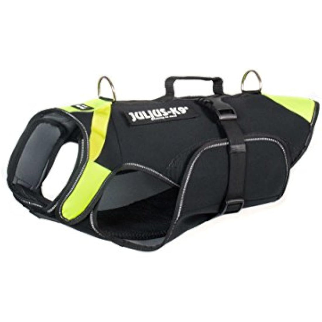Julius-K9 IDC 3-in-1 Dog Vest | Swimming, Rehab & Winter Coat - Black/Neon