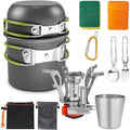 AUTOPkio 12-Piece Camping Cookware Set with Portable Gas Stove