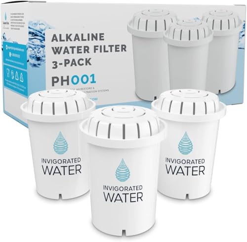 Jolof Store PH001 Alkaline Water Filter Replacement Cartridges - 3-Pack
