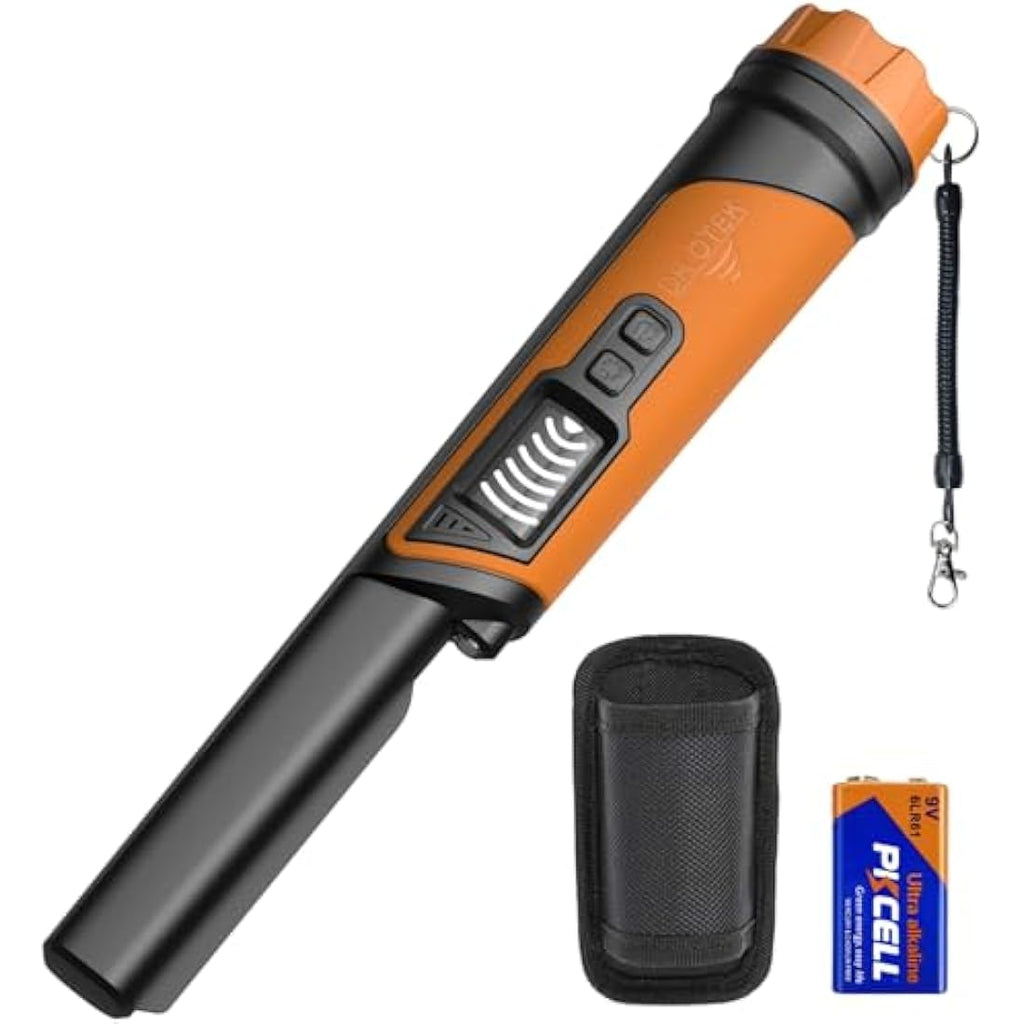 DR.ÖTEK Waterproof Metal Detector Pinpointer with LCD Screen – Orange