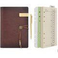 Jolof Store A6 Leather Refillable 6 Ring Binder Notebook – Coffee