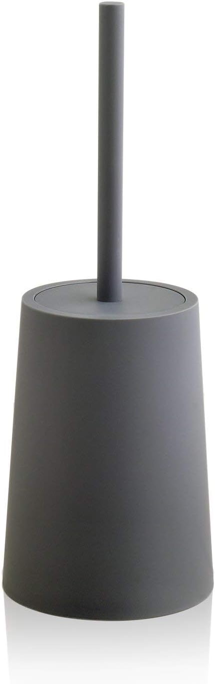 Toilet Brush and Holder | Modern Grey Bathroom Scrub Brush