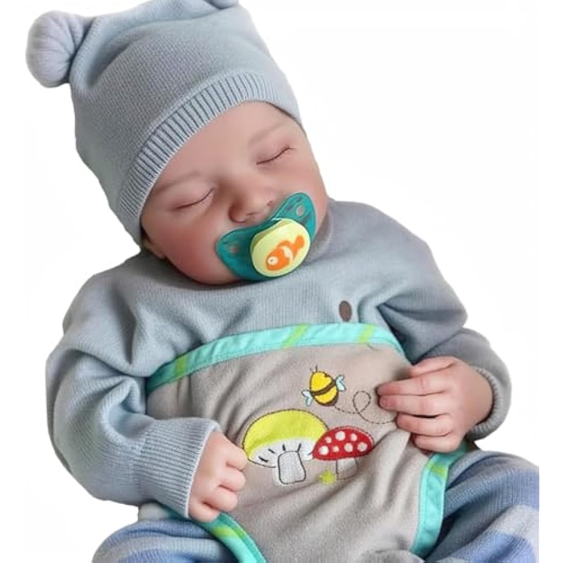 Babeside 17 Inch Reborn Baby Doll – Realistic Vinyl Sleeping Boy Doll