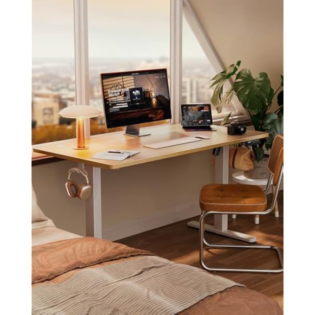 ErGear Electric Standing Desk – 120x60cm Height Adjustable Sit Stand Desk