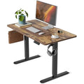 FEZIBO Electric Standing Desk – 60x100cm Rustic Wood Sit Stand Table
