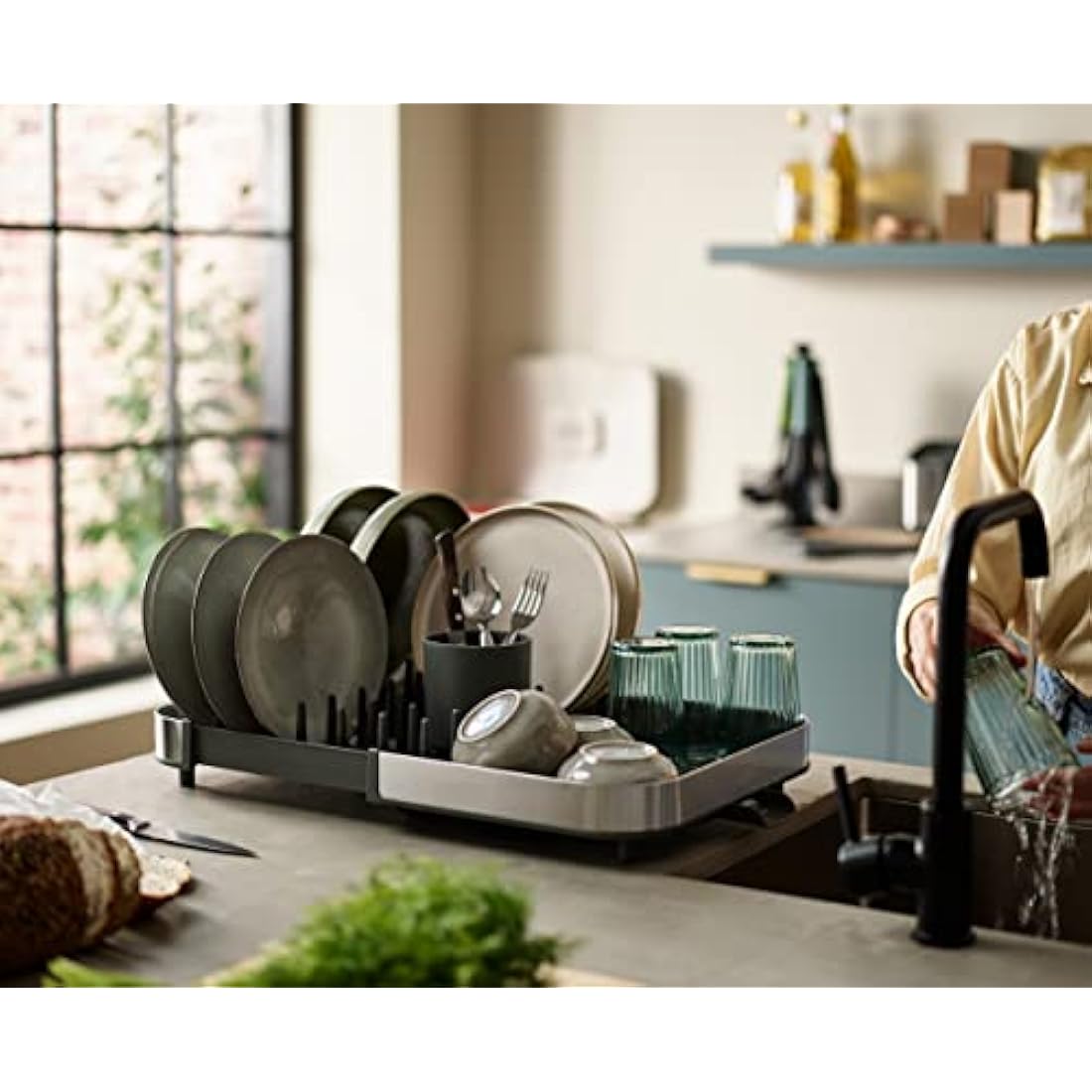 Joseph Joseph Duo Expanding Dish Drainer Rack – Stainless Steel