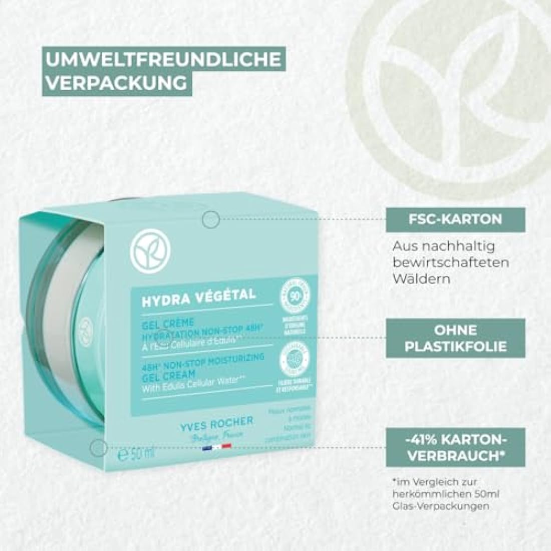 Yves Rocher Hydra Vegetal Face Moisturizer – 48h Intensive Care – 75ml