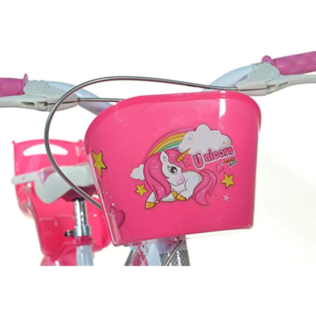 Dino Bikes Unicorn 16-Inch Girls Bicycle with Doll Seat and Basket