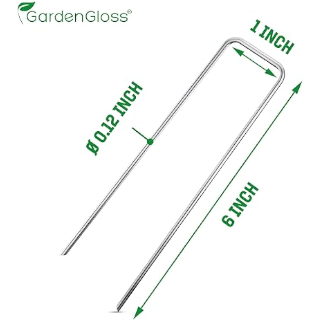 GardenGloss Anti-Rust Steel Garden Pegs - 25 Pack Heavy Duty Ground Stakes