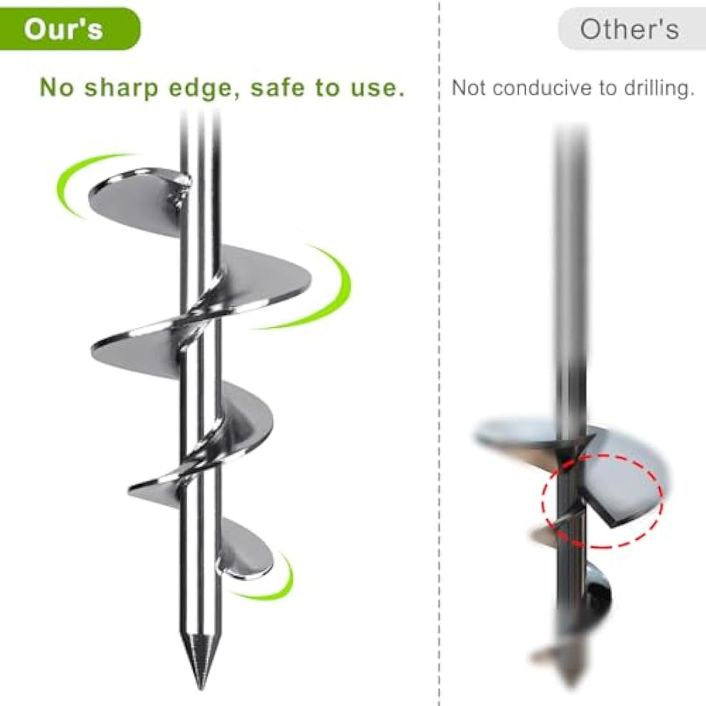 Heavy Duty Steel Ground Anchors – 4 Pack Metal Tent Pegs