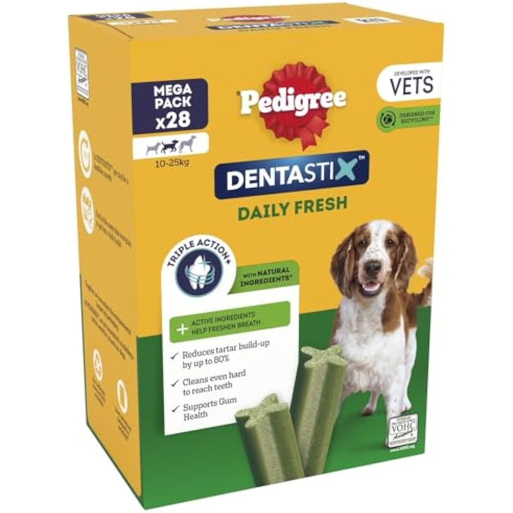 Pedigree Dentastix Fresh Dental Dog Chews for Medium Dogs – 112 Sticks