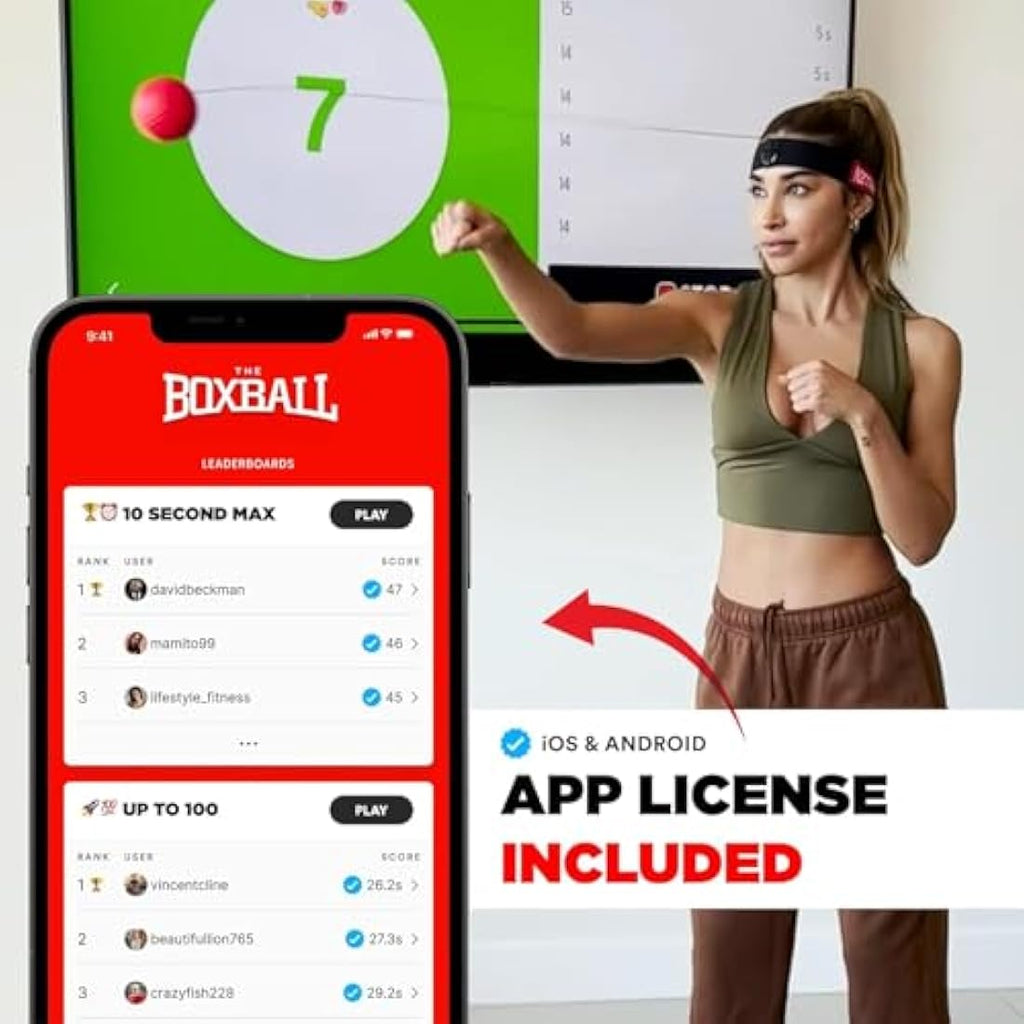 Boxbollen Original Boxing Reflex Ball with App – Hand-Eye Agility Trainer