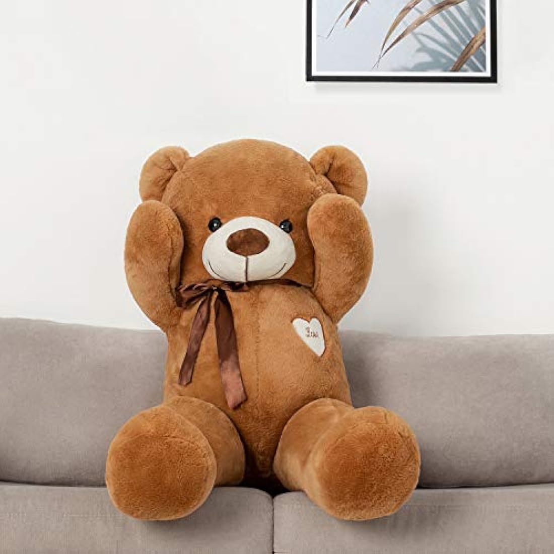 YunNasi Giant Teddy Bear – 39 Inch Brown Stuffed Animal Plush Toy