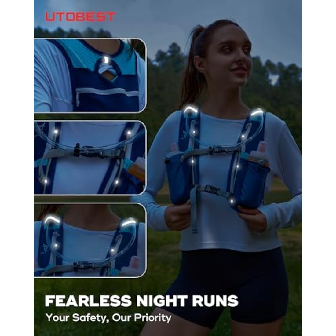 UTOBEST 5L Running Vest | Lightweight Hydration Pack with 1.5L Bladder