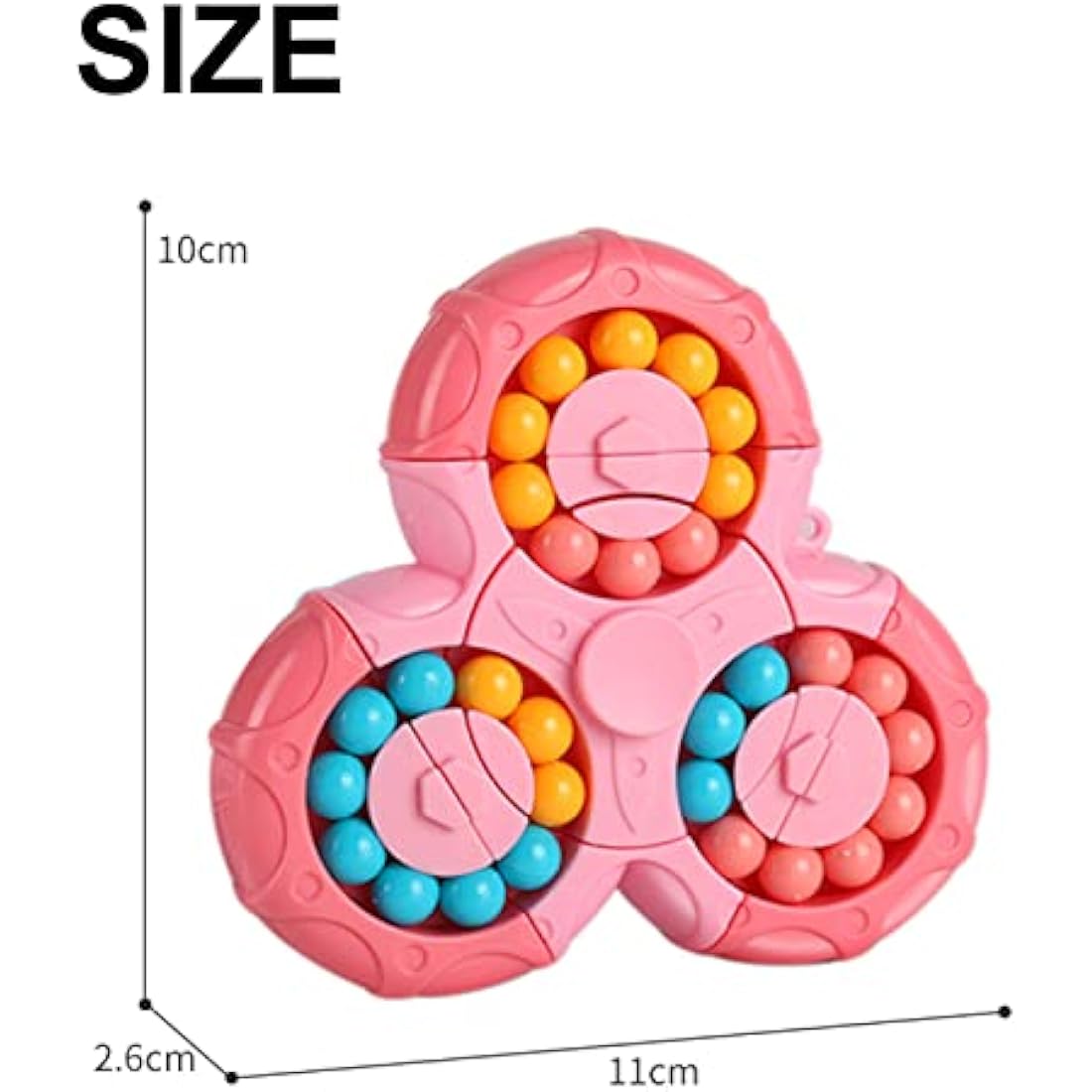 Magic Bean Rotating Cube Fidget Toy – 60 Bead Puzzle Spinner