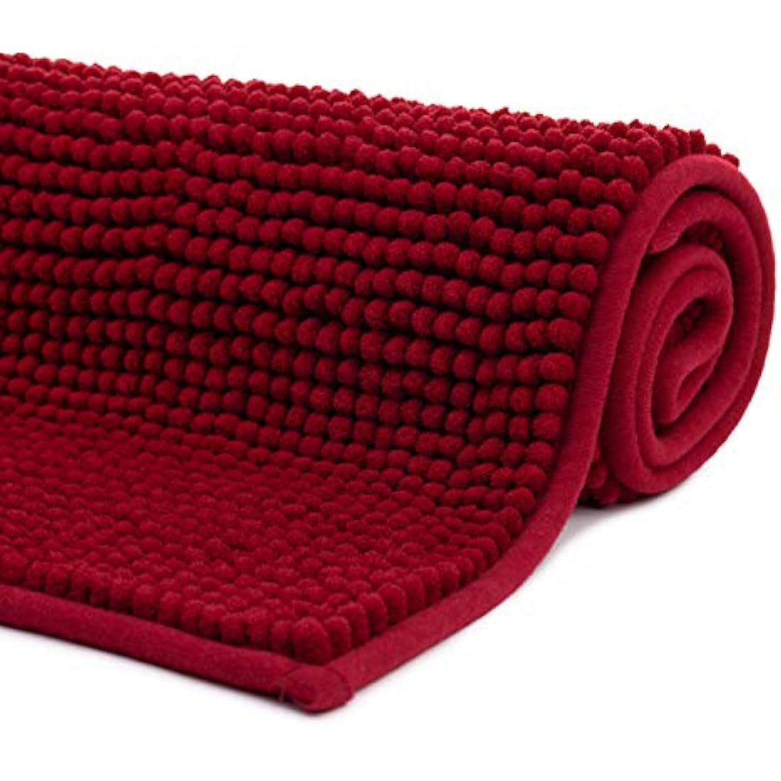 Gözze Anti-Slip Bath Mat – Super Soft Microfibre Rug, 70x120cm, Bordeaux