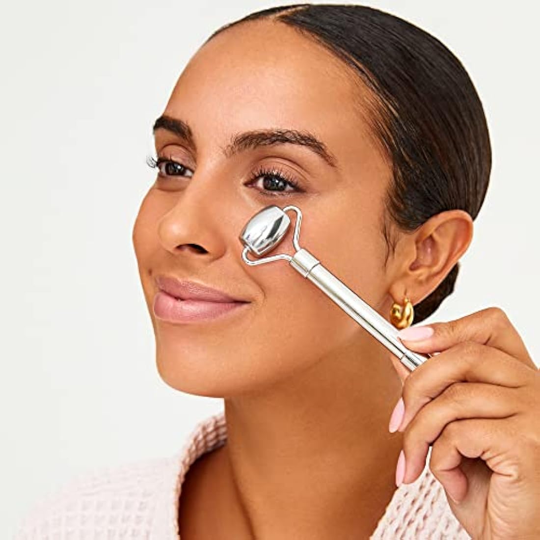 Wonderskin Liquid Gym Facial Roller – Stainless Steel Face Sculpting Tool