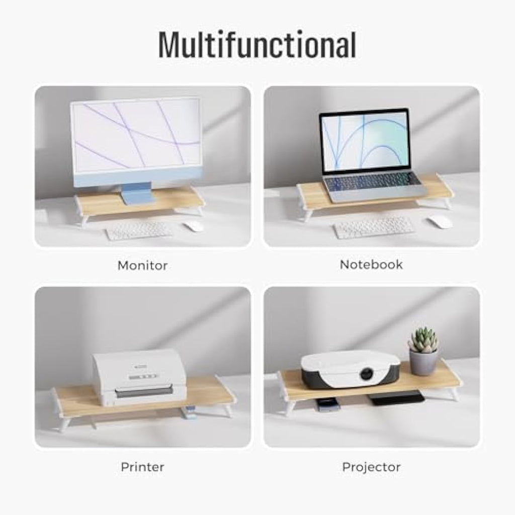 Loukin Monitor Stand Riser | 22.4" Large Ergonomic Desktop Shelf