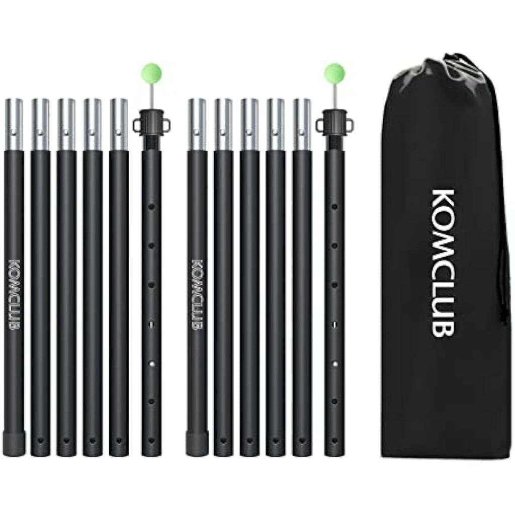 KOMCLUB Adjustable Aluminum Tarp Poles | 82" Telescoping Tent Poles