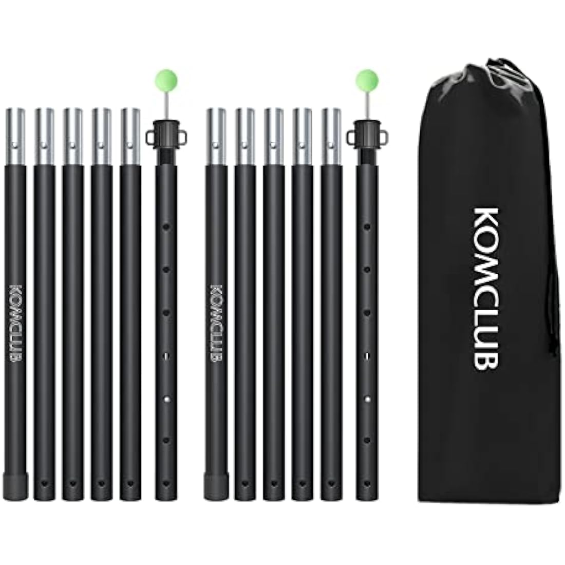 KOMCLUB Adjustable Aluminum Tarp Poles | 82" Telescoping Tent Poles
