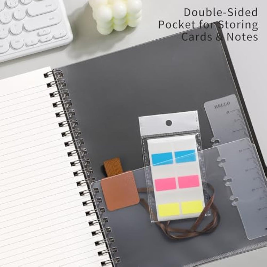 EMSHOI B5 Spiral Notebook | 300 Pages Lined Journal | 100gsm Thick Paper