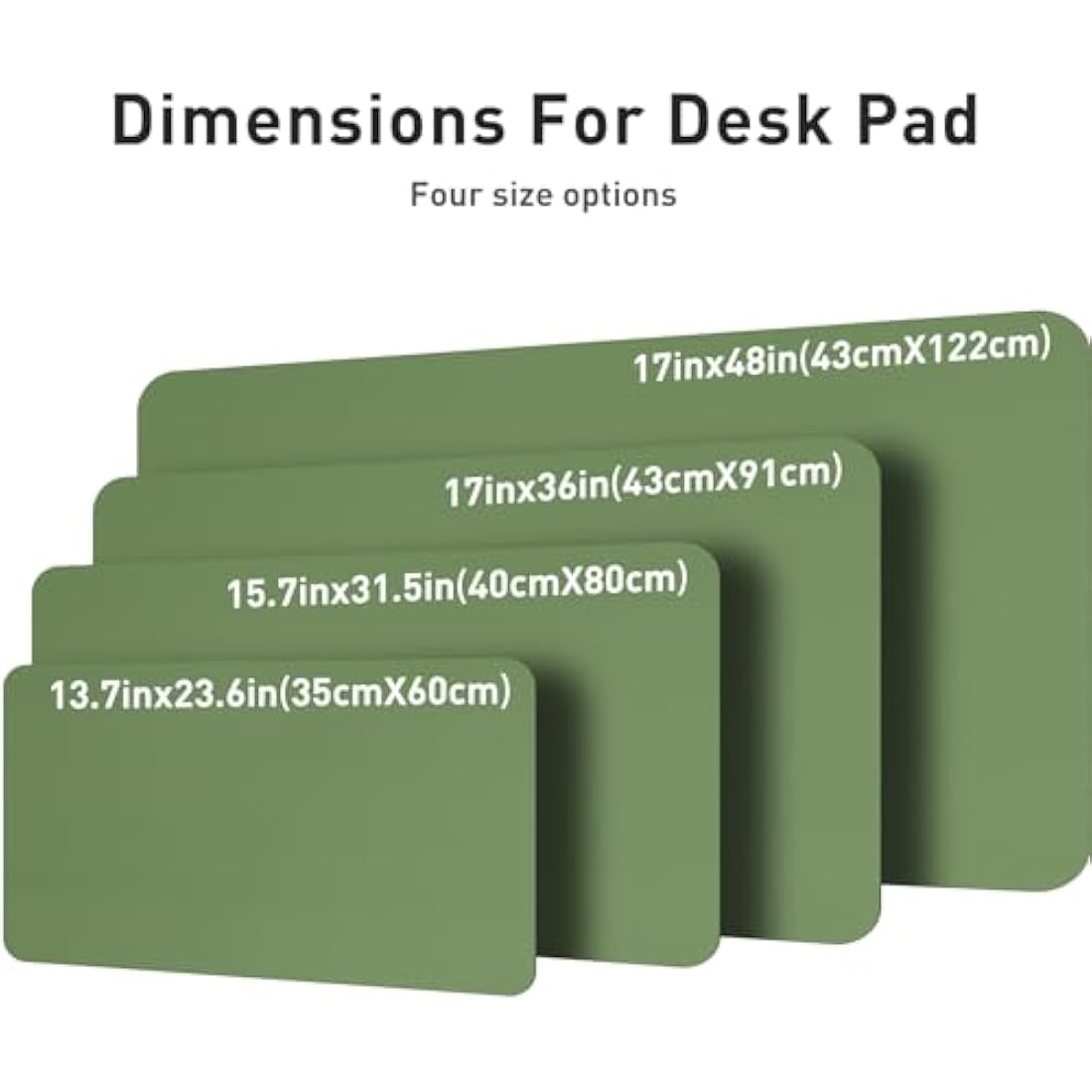 Aothia PU Leather Desk Mat – Non-Slip Mouse Pad & Protector, Olive Green