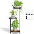3-Tier Corner Plant Stand – Metal & Wood Flower Display Rack