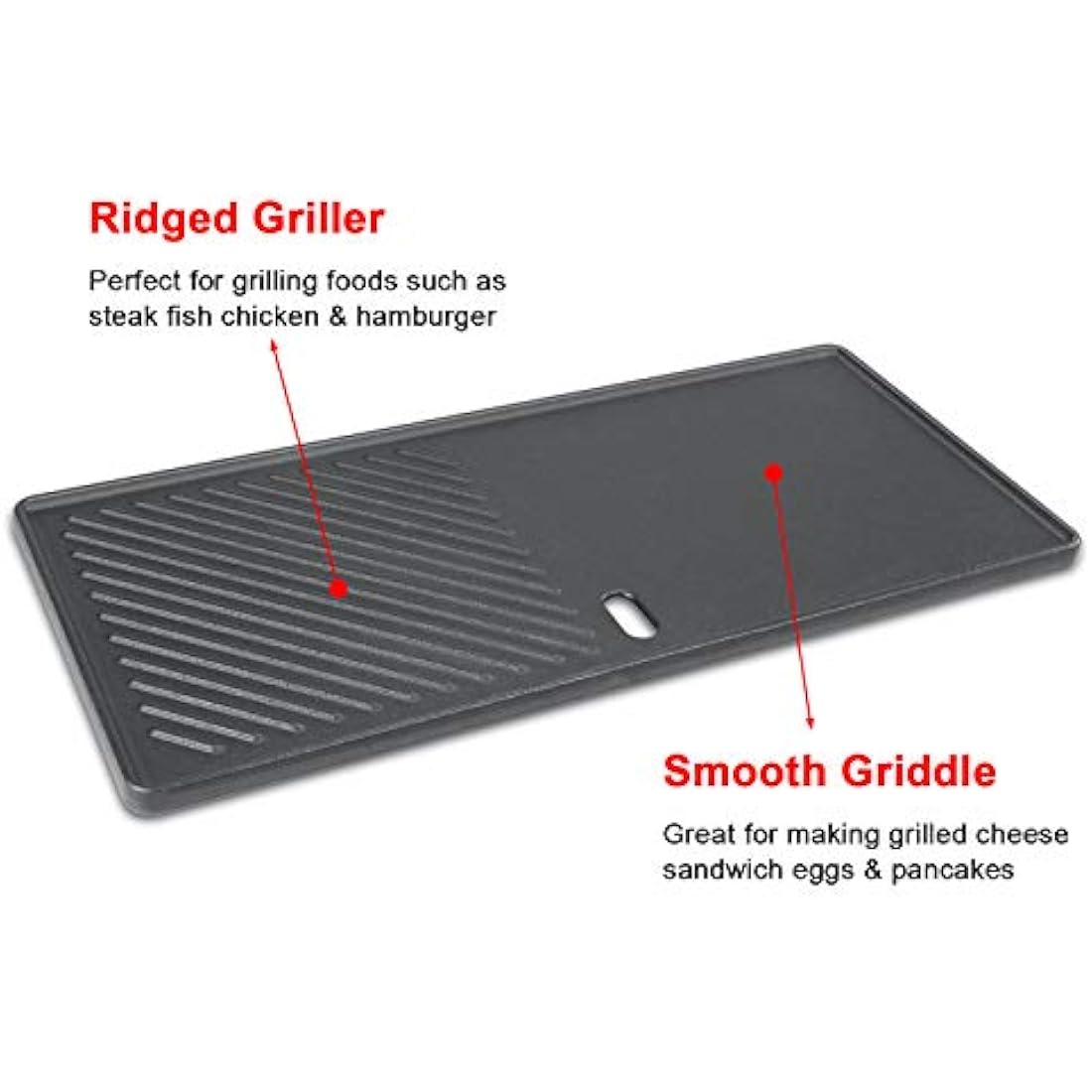 GFTIME Cast Iron Grill Griddle 43x20.5cm for Enders Boston & Monroe 3