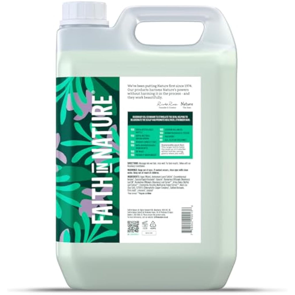 Faith In Nature Rosemary Shampoo – Natural Scalp Care – 5L Refill