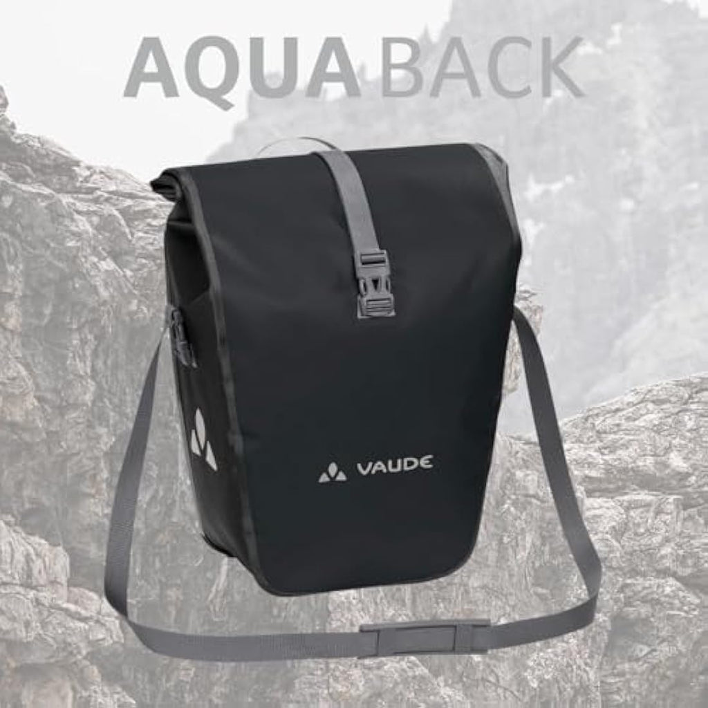 Vaude Aqua Back Single Waterproof Rear Bicycle Pannier Bag - Black