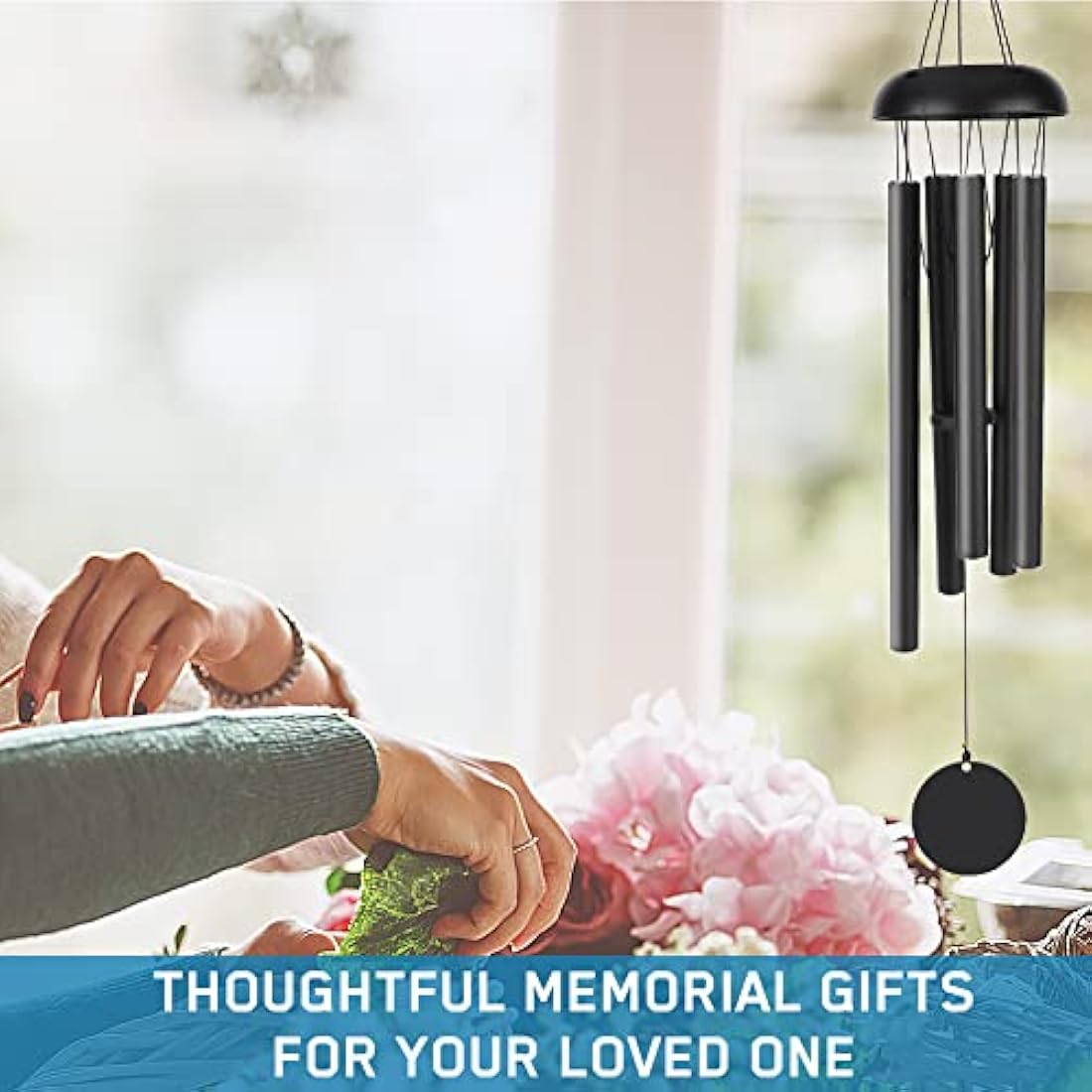 31" Memorial Wind Chimes – Deep Tone Aluminum Outdoor Decor