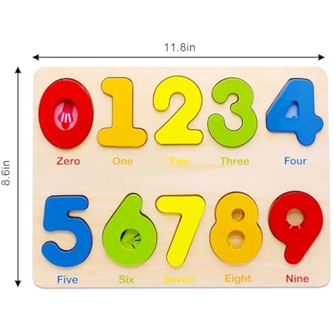 Wooden Number Puzzles – Montessori Learning Toys for Ages 2-4