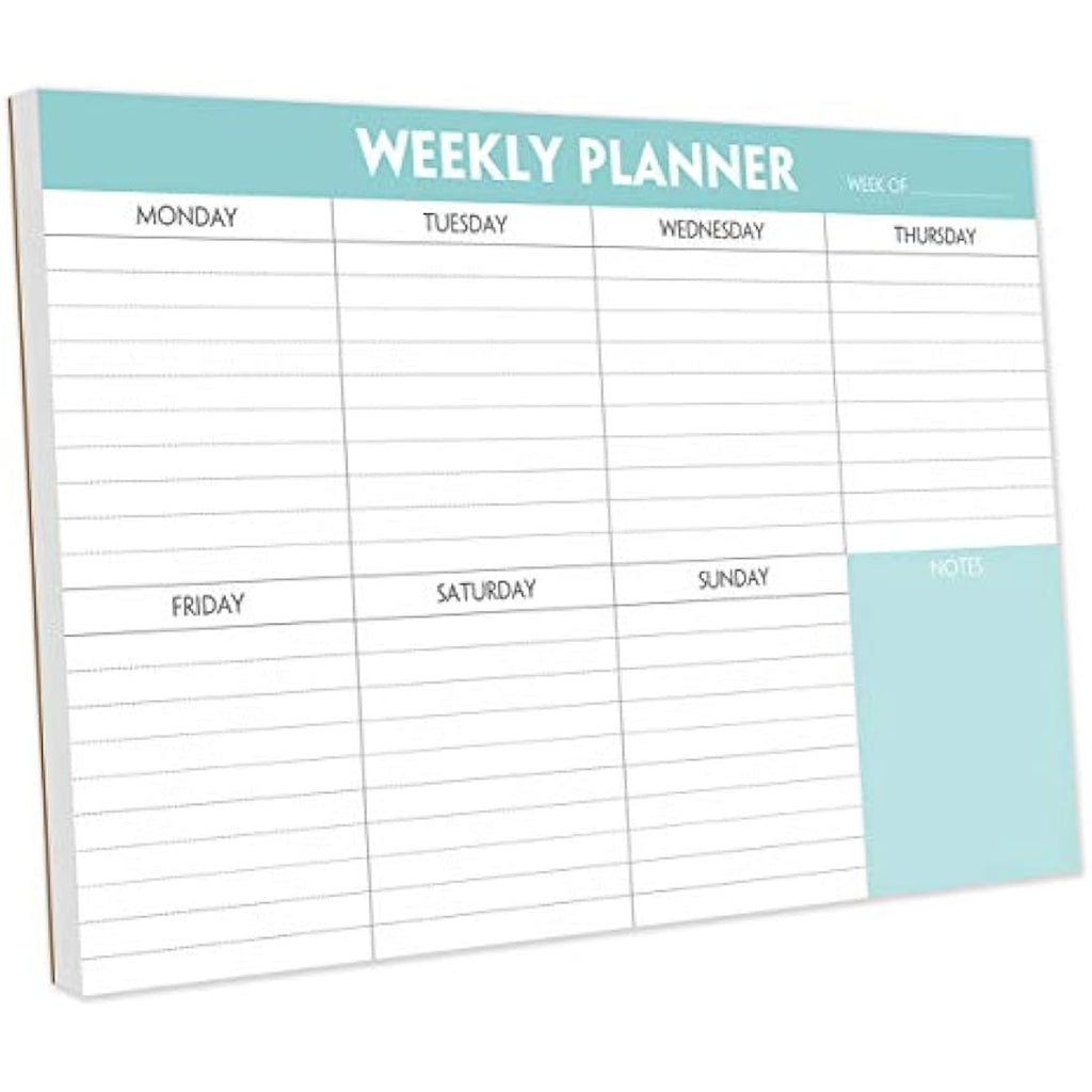 Undated Weekly Planner Pad – 52 Tear Off Sheets, 100gsm