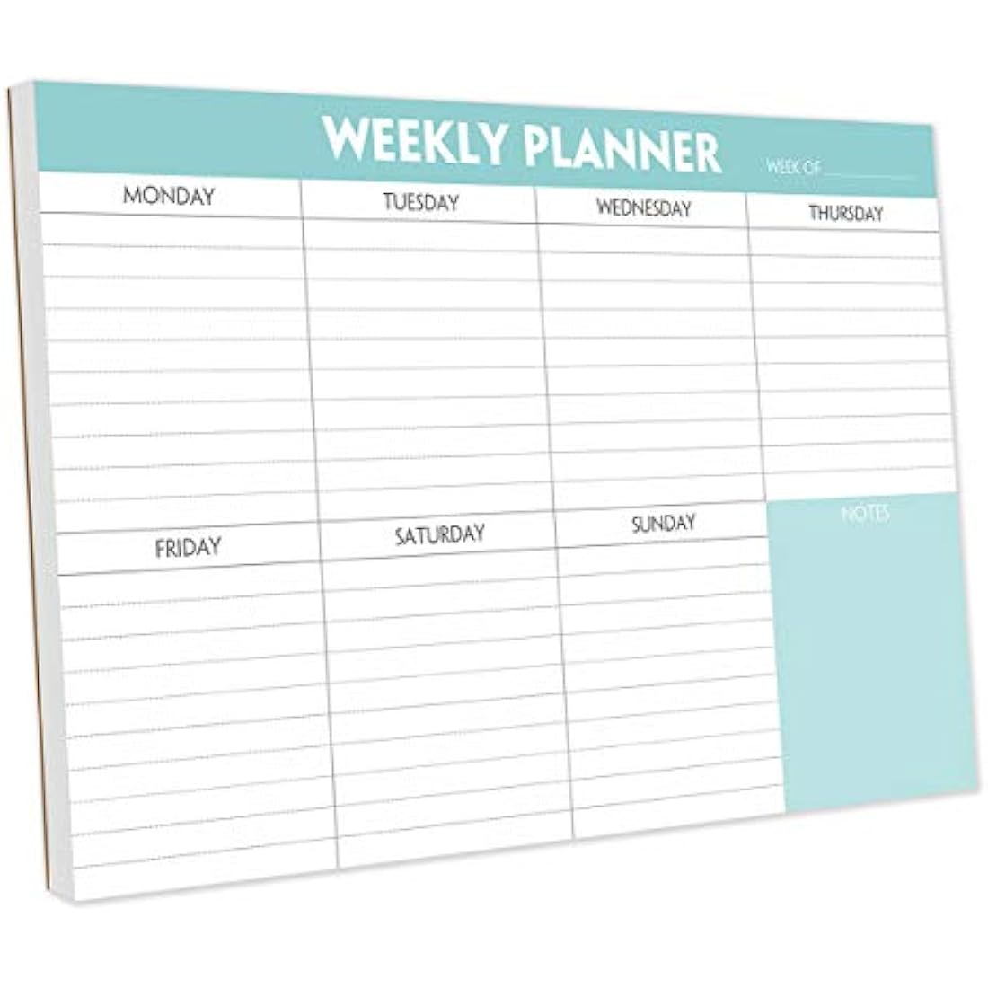 Undated Weekly Planner Pad – 52 Tear Off Sheets, 100gsm