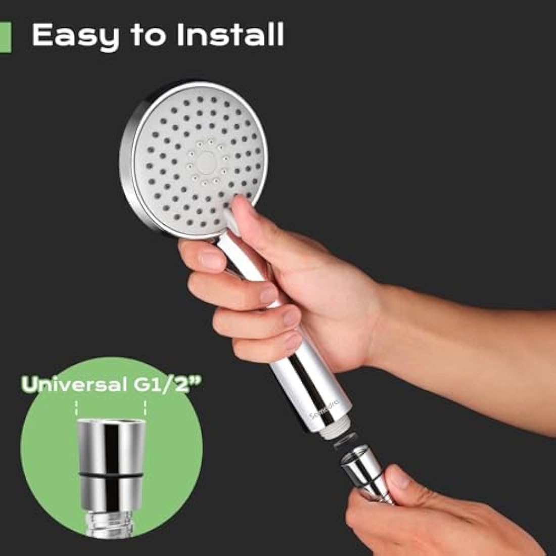 SAMODRA 1.5m Shower Hose | 10mm Large Bore Stainless Steel - Chrome