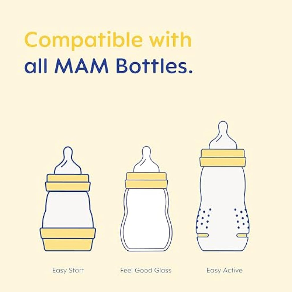MAM Teats Size 2 Medium Flow - SkinSoft Silicone Bottle Nipples (4 Pack)