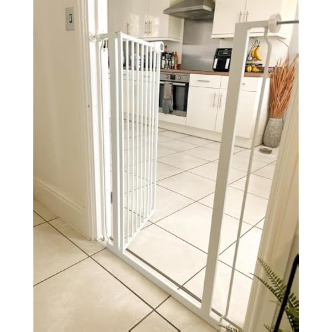 Safetots Extra Tall Narrow Metal Safety Gate | White, 68.5cm - 75cm